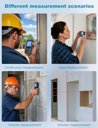 Laser Entfernungsmesser 50 m, RockSeed Tragbarer Laser Entfernungsmesser, Digitale Entfernungsmessung mit 2 Wasserwaagen, Laser Entfernungsmesser mit 5-Einheiten-Umrechnung