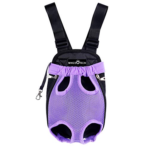 Whizzotech Adjustable Pet Carrier Backpack Pet Frontpack Carrier Travel Bag Legs Out Easy-Fit