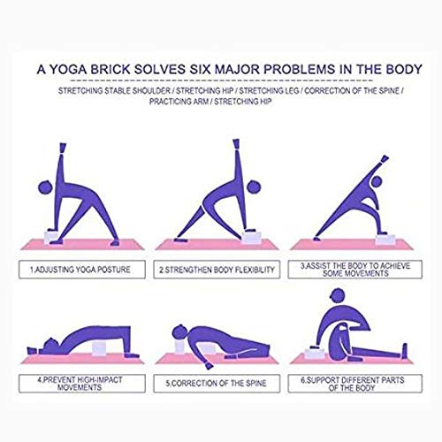 NC-Yoga-Block-Foam-Brick-Stretching-Aid-Gym-Pilates-for-Exercise-Fitness-Soft