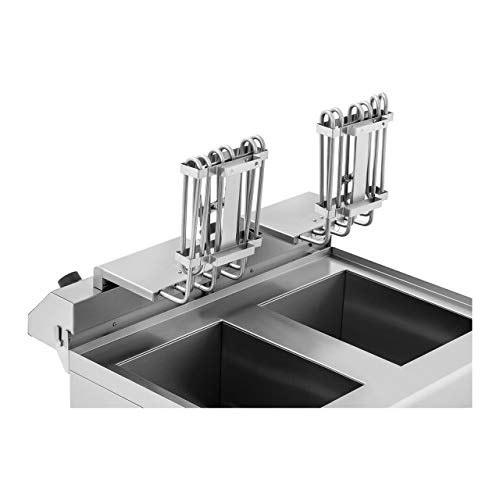 Royal Catering RCKF-16DSH Fritteuse Friteuse Fritöse mit Unterschrank (2x16 L, 2x6000 W, 380V Starkstrom, Ablasshahn… – Bild 3