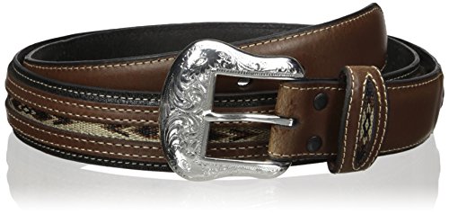 Nocona Belt Co. Men s Top Hand Black Middle Inlay, 38