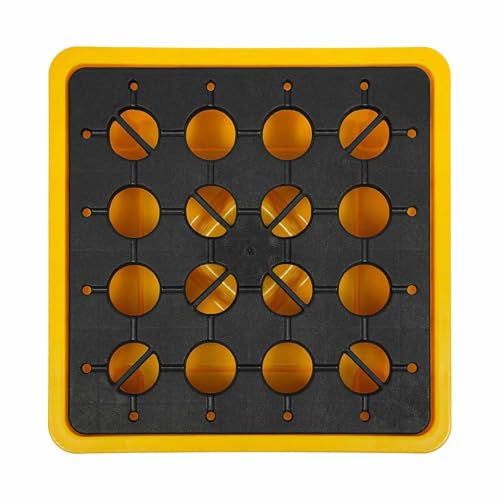 Drum Spill Containment Pallet, with Drain Outlet & Forklift Pockets Nestable Detachable Grating Containment Tray, for Garage, Kitchen & Industrial Storage(130x130x30cm)