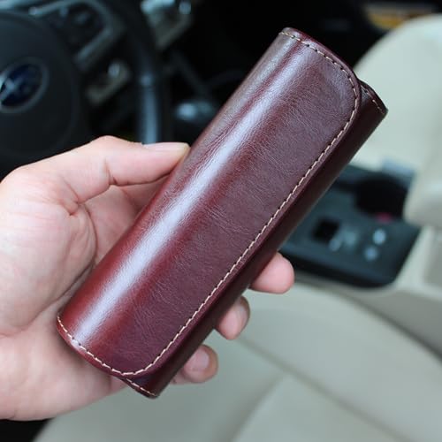 Image of Orsus Reading Glasses Hard Case, Premium PU Leather Horizontal Eyeglass Holder with Magnetic Closure for Women and Men