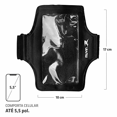 Kit Pochete + Braçadeira Para Celular Muvin – Elástico Ajustável – Fivela Resistente – Armazenamento