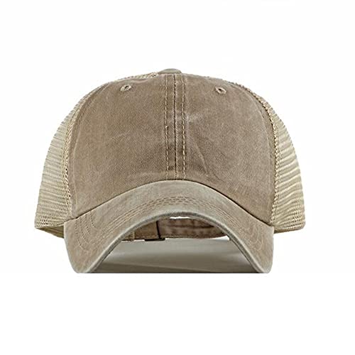 Croogo Baseball Dad Cap Trucker Mesh Back Cap Adjustable Size For Running Hiking Workouts Outdoor Unisex,Khaki-Zm02 #TOP2