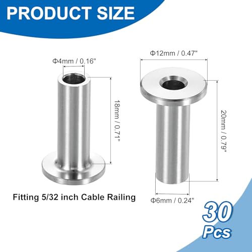 Kit barandilla de cable fundas protectoras para postes de madera o compuestos 30x 2