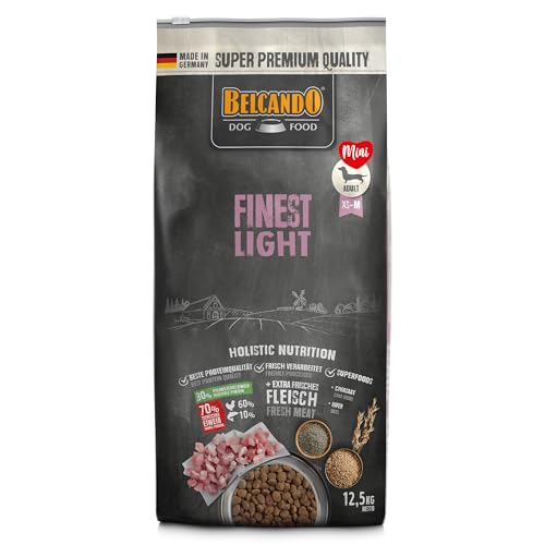 BELCANDO Finest Light [12,5 kg] Hundefutter | Trockenfutter für kleine & übergewichtige Hunde | Alleinfuttermittel für Hunde ab 1 Jahr