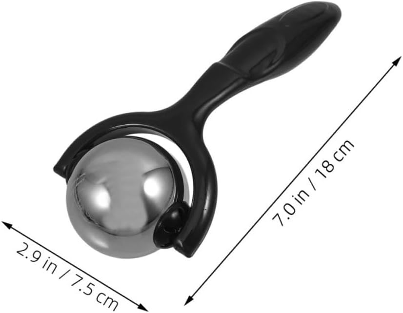 2pcs Stainless Steel Massage Roller Ball Set with Handle, Manual Muscle Massage Stick for Back, Legs, and Forearms, Low Temperature Therapy Tool for Home and Office Use