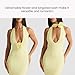 Women Sexy Backless Dress Halter Deep V Neck Detachable Flower Sleeveless Open Back Maxi Dress Cocktail Prom Formal Dresses (Yellow,M)