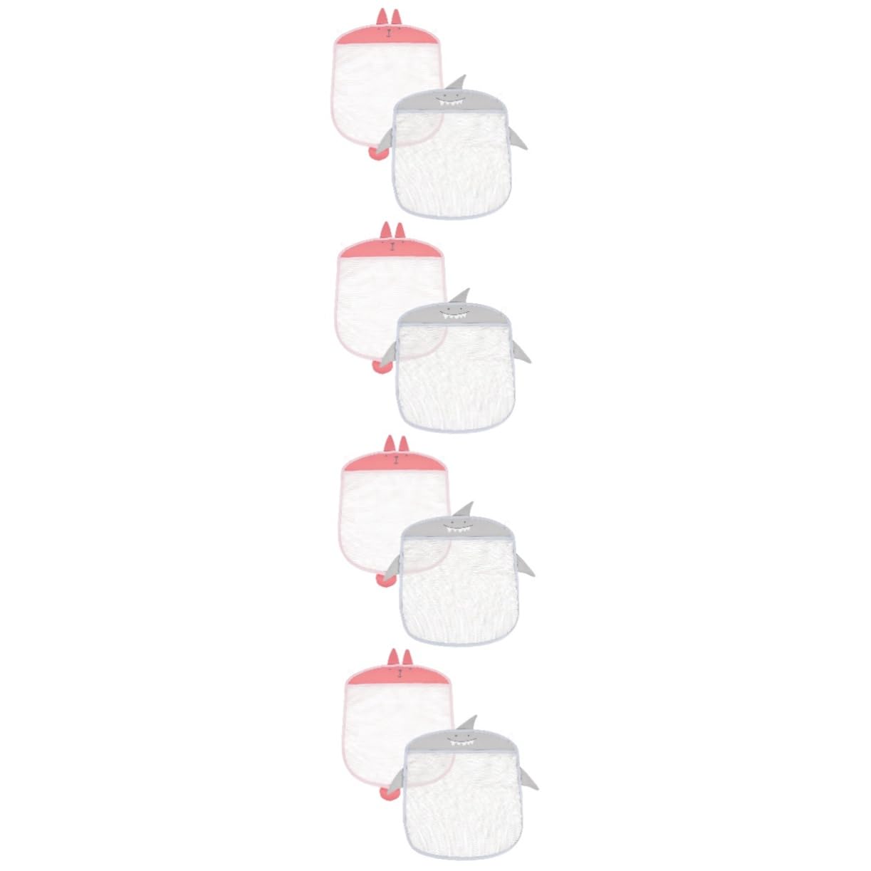 STOBAZA 8pezzi Organizer Da Bagno Rete Per Giocattoli Design Carino Rabbito Squalo Borsa Appendi Rete Per Giocattoli Facile Installare Con Ventose Perfetta Per Accessori Bagno