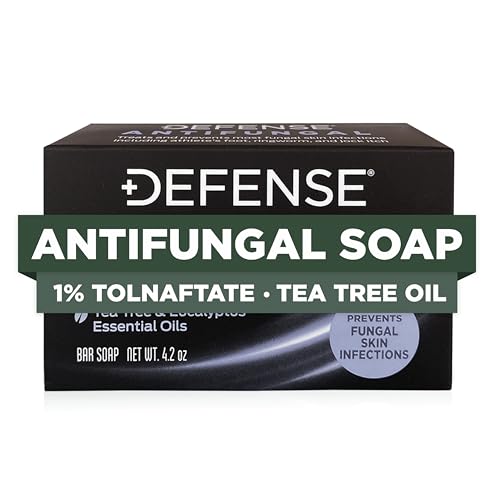 Defense Antifungal Bar Soap | Jock Itch, Ringworm, Athlete's Foot, Skin Fungus | Medicated Anti Fungal Treatment (One Bar, No Case)