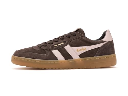 Image of Gola, Women's, Hawk Suede 86, Mocha /Chalk Pink /Gum, 6.5, Medium