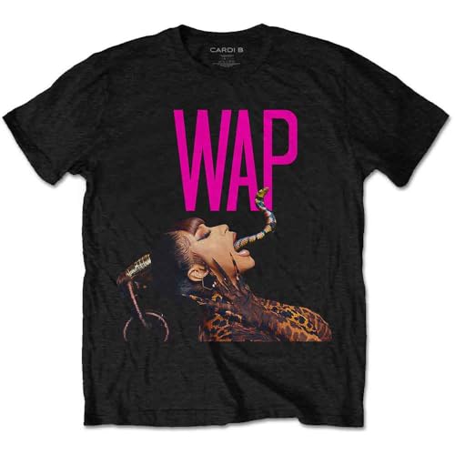 Cardi B T Shirt Dripping Snake Logo Nouveau Officiel Unisex Noir Size S