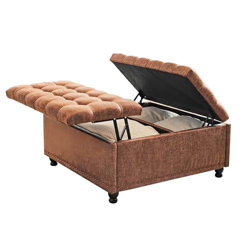 Redlifeᅟᅠ SQ-23090 Redlife 35 Inch Large Square Storage Ottoman Bench, Storage Ottoman Coffee Table Large Square Ottoman thumb #8