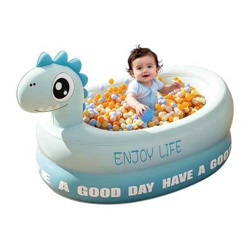 Gartenpool ? Planschen | Aufblasbarer Tierpool Kinder ? 120cm Durchmesser Wasserspielzeug Ballepool Spielcenter Dickes PVC Boden
