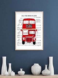 10x8 “ Mounted London Design Illustrations - Bus Print