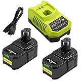 【Compatibilidad】Las baterías Catastro son compatibles para Ryobi P102 P103 P104 P105 P106 RB18L50 RB18L40 RB18L25 RB18L13 BPL18151 BPL-1815 BPL1820, etc. Para Ryobi 12 V-18 V Li-ion & Ni-Mh, sustituto del cargador P117 P118.