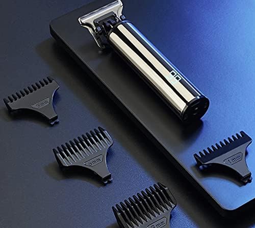 Cordless Portable Hair Trimmer/Clipper for Men, Electric Rechargeable Zero-Gapped T-Outliner Beard and Hair Trimmer with LED Display