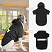 SOADKP Hunde Pullover Kapuzenpulli mit Fleece– Warme Hoodies & Mantel für große Hunde – Bequemer Kapuzenpullover Weicher Hundesweatshirt (Schwarz+Grau/7XL)