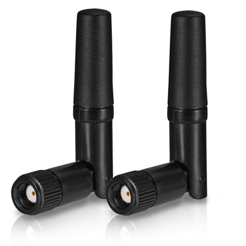 Eightwood Mała antena WiFi dwupasmowa 2,4 GHz 5,8 GHz RP Mini antena WIFI antena SMA 2 szt. do komputera stacjonarnego komputera stacjonarnego karta PCIe router WLAN bezprzewodowa kamera cofania