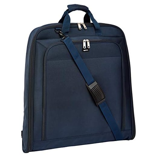 AmazonBasics - Portatrajes de calidad prémium XL, Azul marino - 1,14 m