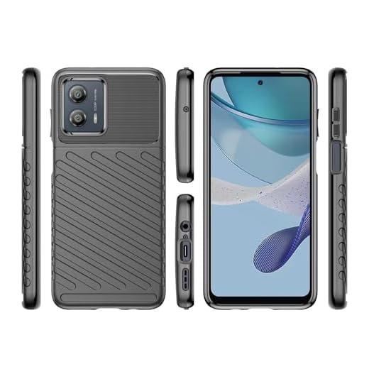 HTXWXJC Capa de celular para Moto G53, Motorola G53S, Moto G53Y XT2335-2 capa à prova de choque capas protetoras de TPU antiarranhões capa de grau militar para Motorola Moto G53 5G preta
