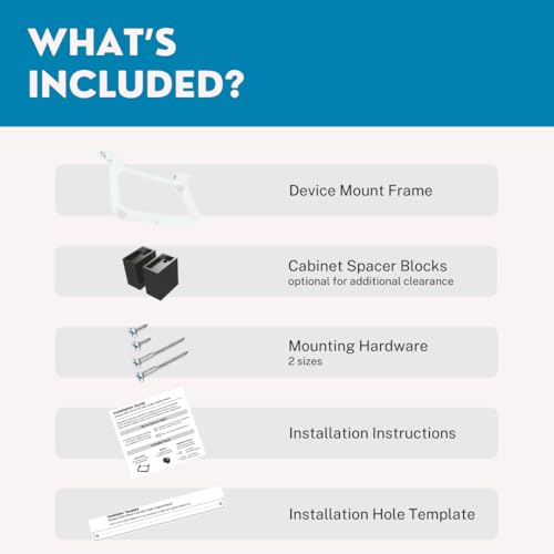 matterform Echo Show 5 - Soporte de cocina para debajo del gabinete de 3ª generación para dispositivos Amazon Alexa, compatible con modelo de 3ª generación 2023, todos los accesorios incluidos - imagen 6