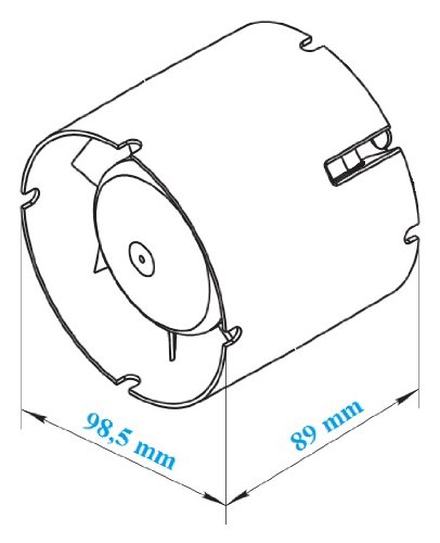 Airroxy Rohrventilator Rohreinschub Ø 100 mm 10 cm Kanal Kanalventilator Abluft Lüfter Rohr Ventilator Einschublüfter Rohrlüfter aR100-3