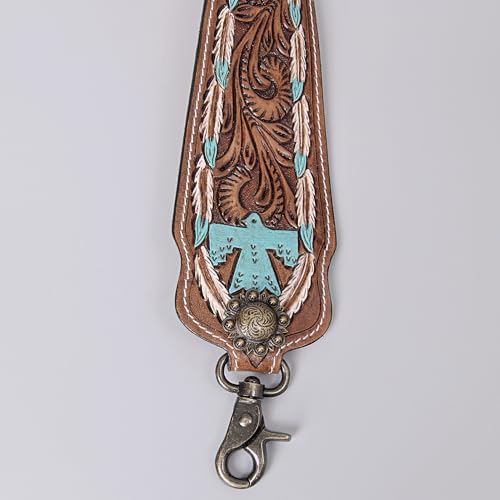 American Darling Hand Tooled Genuine Leather Crossbody Handle Strap for Bags Phone Keychain Wallet Purse Clutch Cellphone2