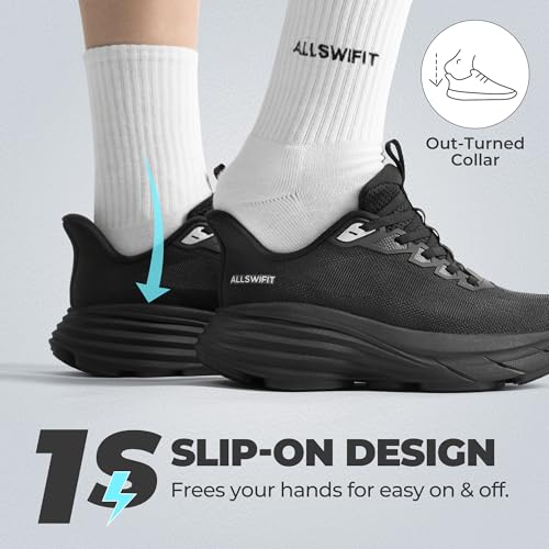 Women's Slip On Walking Shoes Hands-Free Cushion Running Tennis Non-Slip Comfortable Gym Workout Athletic Breathable Fashion Sneakers SwiftLite3