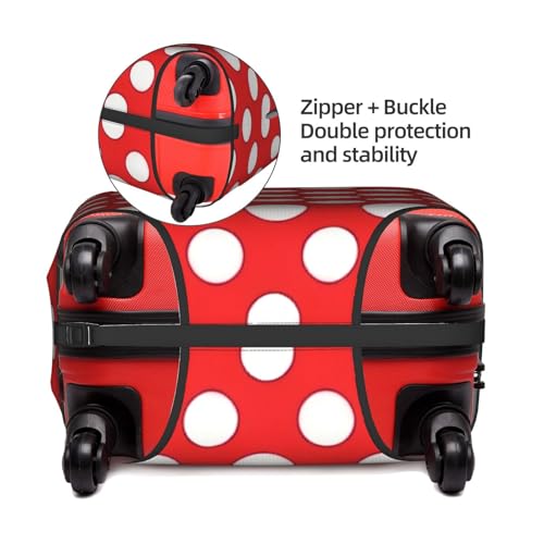 Cute Polka Dot Print Protective Suitcase Cover Washable Travel Luggage Protector with Concealed Zipper4