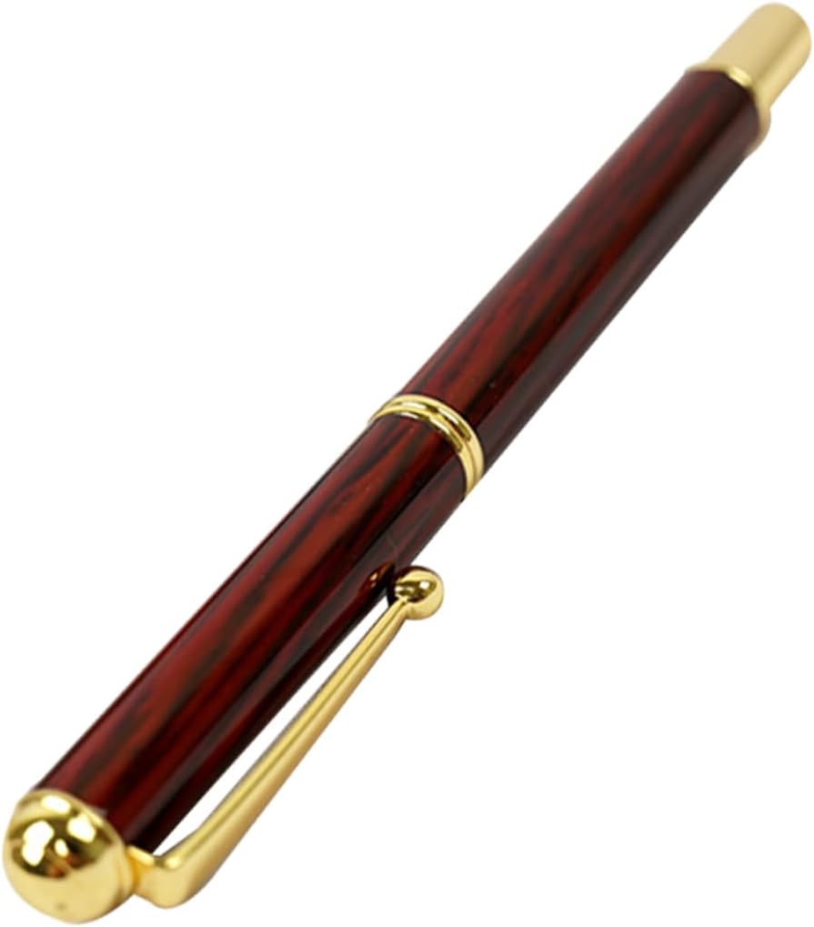 Refillable Metal Calligraphy Brush Pen with Pocket Design, Portable