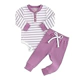 WYTbaby Baby Kleidung Mädchen Langarm Neugeborene Strampler + Lange Hose Herbst Winter Babykleidung Mädchen 18-24 Monate