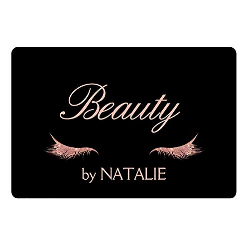 TIANTUR Glitter Sparkle Custom Fußmatte für Schönheitssalon Rose Gold Beauty Eye Lash Willkommen Fußmatte Teppich Flanell Boden Teppich Make-up Geschenk Schlafzimmer deko Wohnzimmer 20"x32"