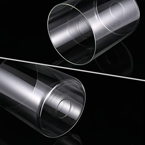 Canomo 6.69" X 5.51" Clear Glass Lamp Shade Cylinder Large Glass Shade Replacement Fit For 2-1/4 Fitter Wall Lamps Chandeliers Or Ceiling Lamps #TOP4