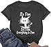 It's Fine I'm Fine Everything is Fine Funny Cat Printed T-Shirt for Women Short Sleeve Graphic Womens Tee Tops Dark Grey