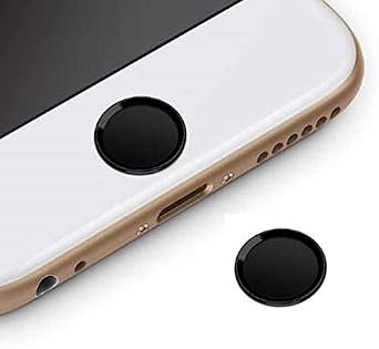 iPad Home Button Fingerprint Sticker ,Sliver Aluminum frame Touch ID Button Sticker for iPad mini 2/4 iPad Air 2 iPad Pro and other iPhone Fingerprint Touch ID Accessories black with black ring