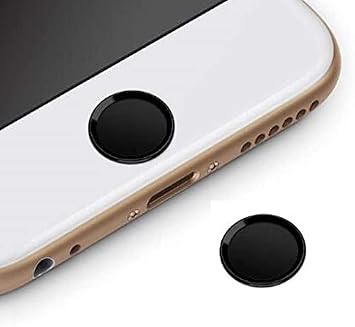 iPad Home Button Fingerprint Sticker ,Sliver Aluminum frame Touch ID Button Sticker for iPad mini 2/4 iPad Air 2 iPad Pro and other iPhone Fingerprint Touch ID Accessories black with black ring
