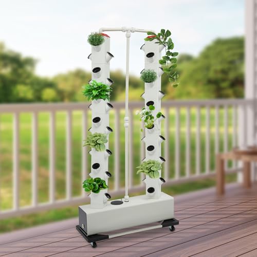Vonvver Hydroponic Growing System 56 Pods, Torre Idroponica Verticale Con Serbatoio Dell'acqua Da 30 L, Sistema Di Coltivazione Aeroponica, Kit Di Coltivazione Per Erbe, Frutta E Verdura - 9