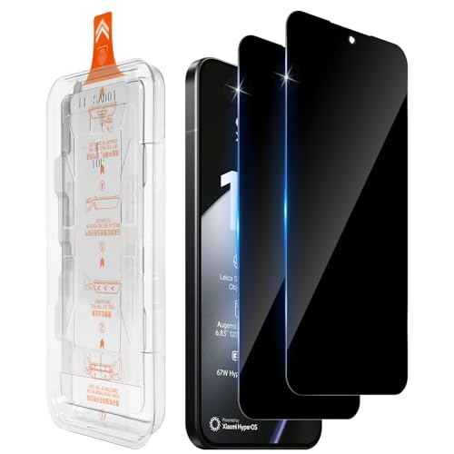 Aerku 2 Piezas Protector de Pantalla de Privacidad Cobertura Completo para Xiaomi Mi 15T/15T Pro 5G, [Instalación Automática] 9H Anti Espía Cristal Templado, HD Alta Sensibilidad Resistente Vidrio