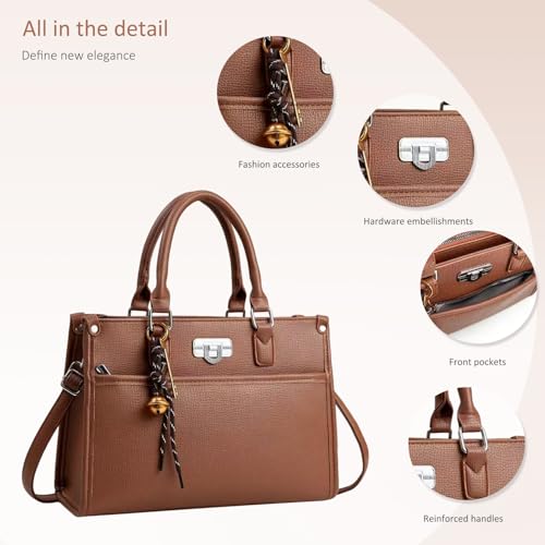 Bolso tote grande para mujer de cuero sintético púrpura miniatura 6