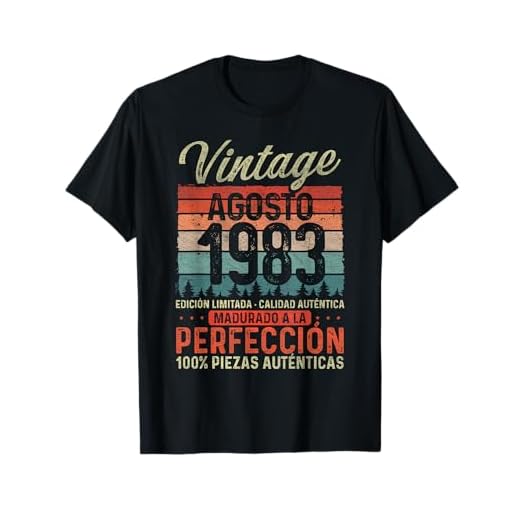 Agosto 1983 Vintage Regalo 40 Años Cumpleaños Hombre Camiseta