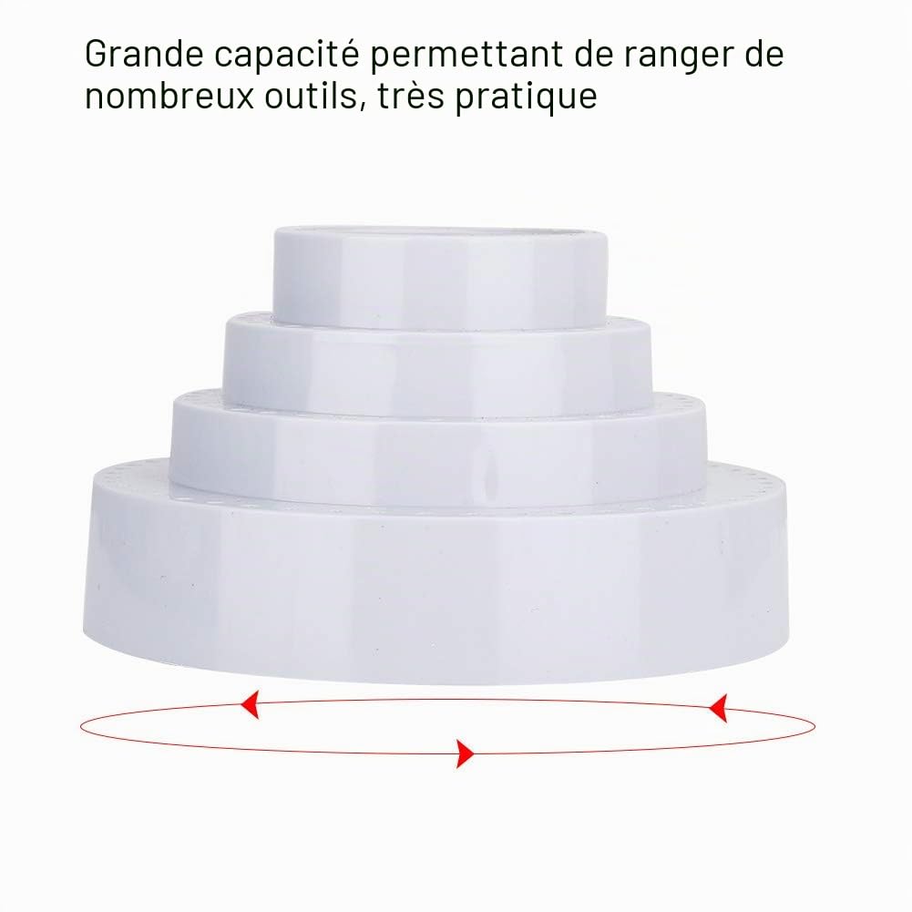 Support Rotatif pour Fraise et Embout d'Outil, Boîte de Rangement pour Accessoires de Perçage, Organisateur de Pointes de Foret Cylindriques