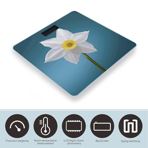 Báscula digital VstaDank para baño con pantalla LCD y cinta métrica miniatura 3