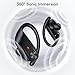 TAGRY Wireless Headphones Sport Earphones with Earhook Mic in-Ear headsets Balck