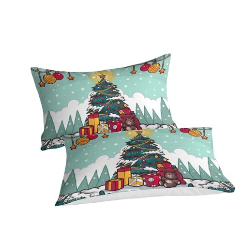 Housse de couette microfibre 220x240 avec fermeture éclair lit double 3D