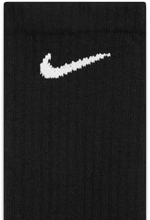 Nike Unisex Everyday Cushioned Training Crew Socks (6 Pairs), Black/White, Medium - 4