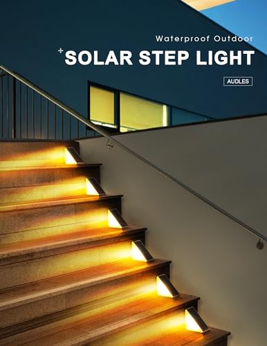 Audles AUSTEPLIGHT Led Solar Step Lights Waterproof Outdoor Stair Lights thumb #5