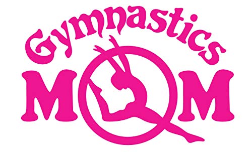 CRDesign Gymnastics Mom Pink Decal Sticker for Car Truck SUV Bumper Window