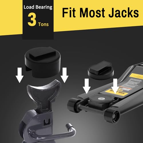 Image of 4 Pack Slotted Pinch Weld Jack Pad for BMW Mini | Shock resistant rubber pinch weld protector, fits BMW Mini frame rails, works with floor jack stands, includes portable stora